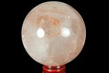 Polished Hematoid (Harlequin) Quartz Sphere - Madagascar #121626-1